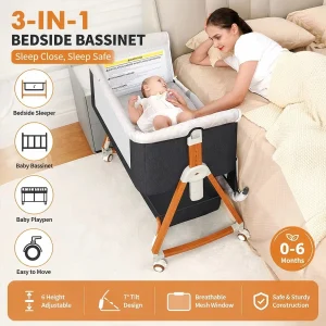 Portable Bedside Bassinet for Baby
