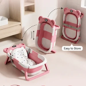 Foldable Baby Bathtub Set With Detachable Parts