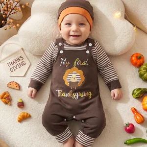 Boy-Thanksgiving-Outfit Long-Sleeve-Romper